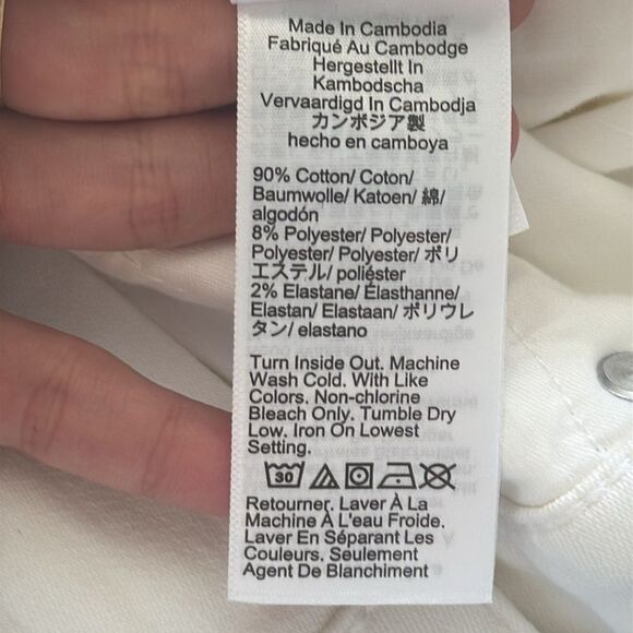 J Crew J Crew 9 Inch demi-boot crop jean in white wash‎ Womens Size 32 White - Picture 8 of 11